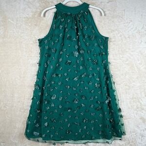 Vimpunec L Green Tulle Floral Applique Halter‎ Neck Dress St Patty's Day Party